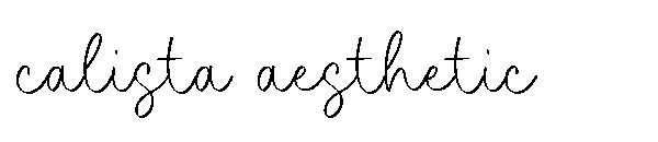 calista aesthetic字体