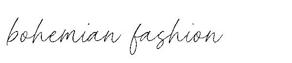 bohemian fashion字体