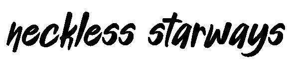 neckless starways字体