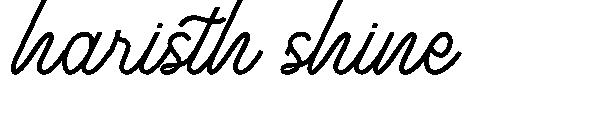 haristh shine字体