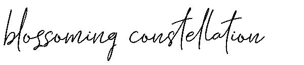 blossoming constellation字体