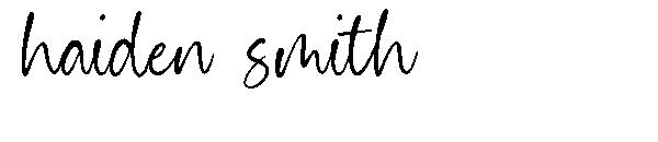 haiden smith字体