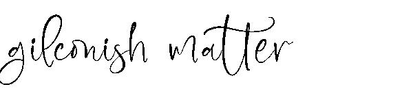 gilconish matter字体