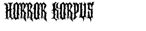 horror korpus字体