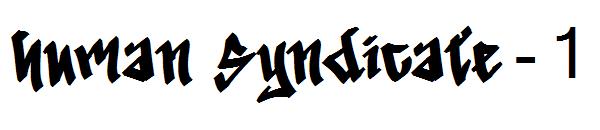 human syndicate - 1字体