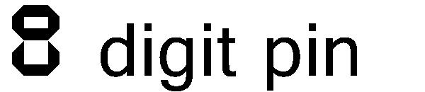 8 digit pin字体