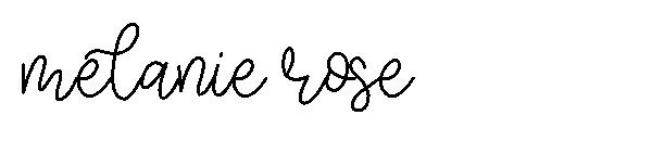 melanie rose字体