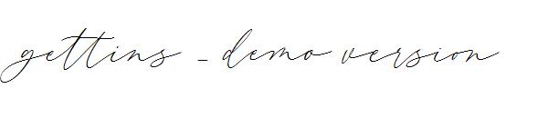 gettins - demo version字体