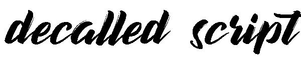 decalled script字体