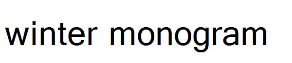 winter monogram字体
