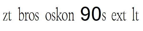 zt bros oskon 90s ext lt字体
