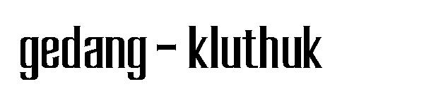 Gedang kluthuk字体