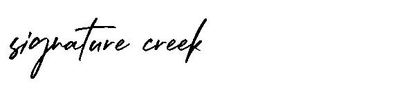 signature creek字体