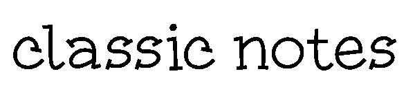 classic notes字体