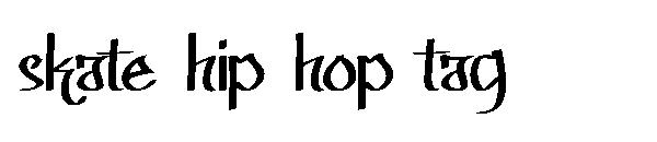 skate hip hop tag字体