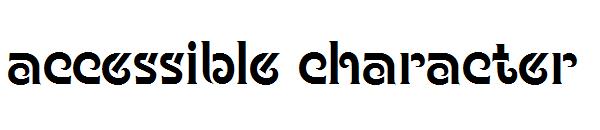 accessible character字体