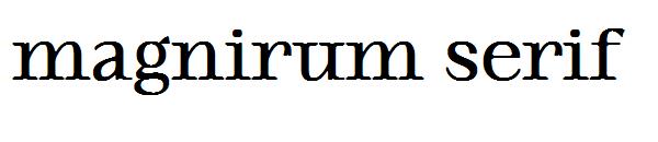 magnirum serif字体