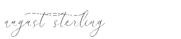 august sterling字体