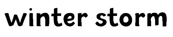 Winter storm字体