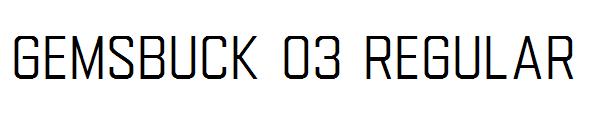 gemsbuck 03 regular字体