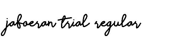 jaboeran trial regular字体