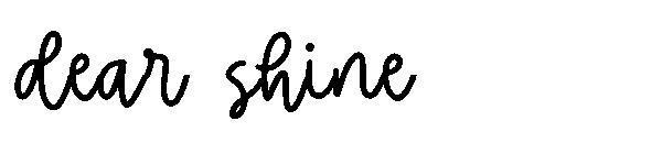 dear shine字体