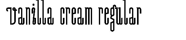 vanilla cream regular字体