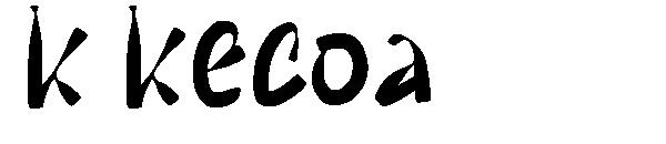 k kecoa字体