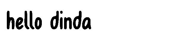 hello dinda字体