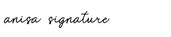 anisa signature字体