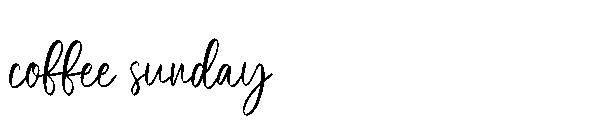 coffee sunday字体