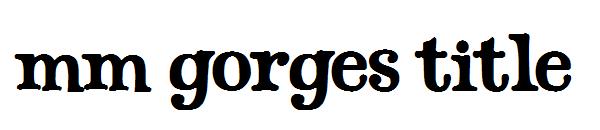 mm gorges title字体