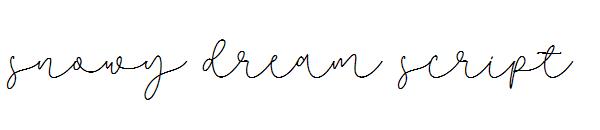 snowy dream script字体