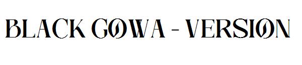 black gowa - version字体