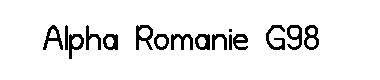 Alpha Romanie G98字体