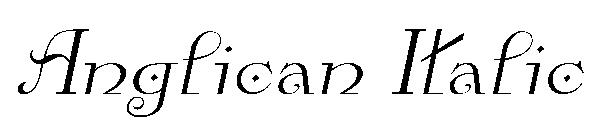 Anglican Italic字体