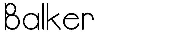 Balker字体