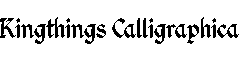 Kingthings Calligraphica字体