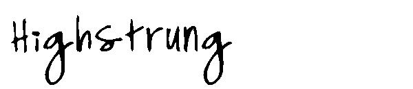 Highstrung字体