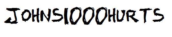 Johns1000hurts字体