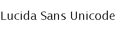 Lucida Sans Unicode字体