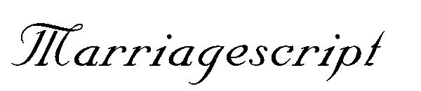 Marriagescript字体