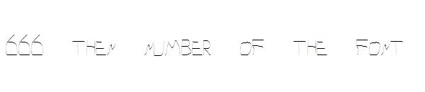 666 then number of the font字体