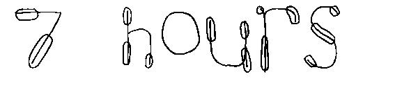 7 hours字体