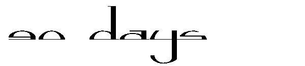 90 Days字体