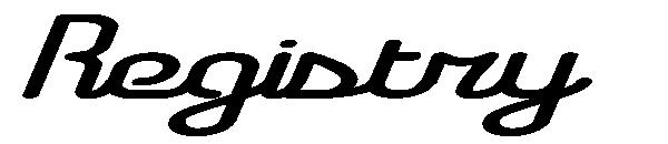 Registry字体