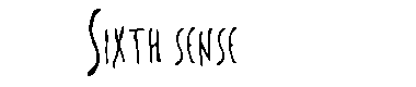 Sixth sense字体