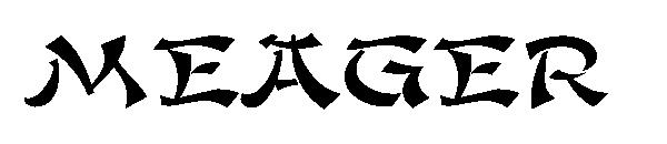 MEAGER字体