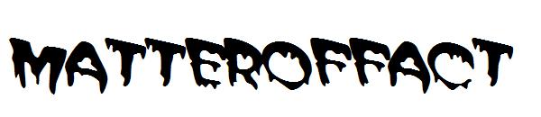MATTEROFFACT字体