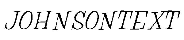 JOHNSONTEXT字体